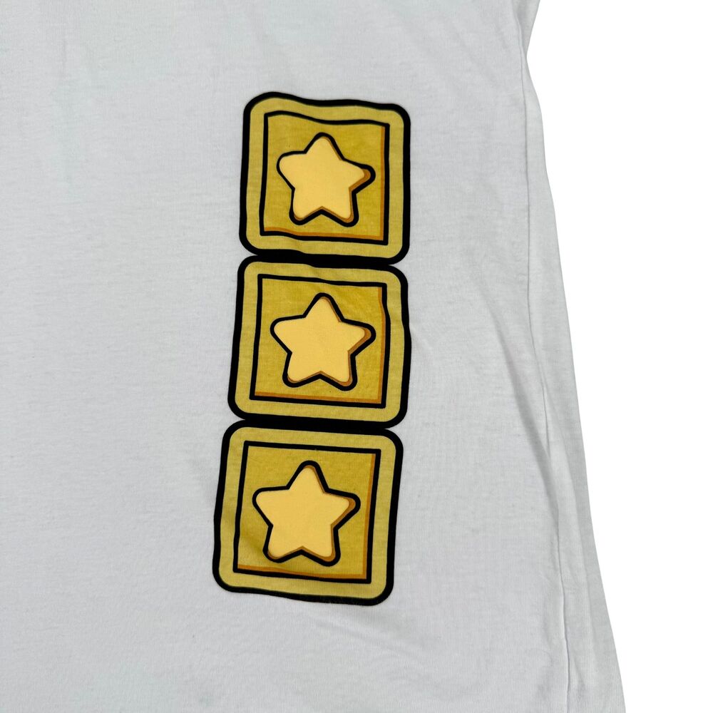 Nintendo Kirby Banana Graphic Shirt XL White Japanese Puffy Print Gamer Anime - Picture 5 of 10